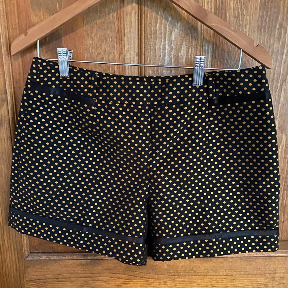 Black+gold Ted Baker Polka Dot Shorts
